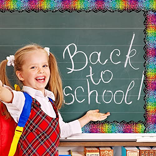 Colorful Dot Trim Border Confetti Bulletin Board Border Trim Self Adhesive Border Classroom Decoration Back To School Decorations Border For Bulletin Board Office Chalkboard Decor, 49.2 Feet #TOP6