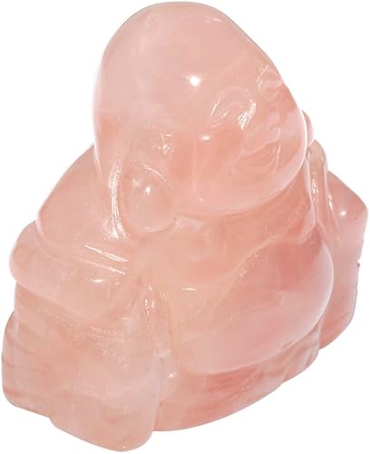 Miniatura 2 de Rockcloud Figuras de cristal curativo talladas y risueñas de Feng Shui de Buda, riqueza y buena suerte, 1.5 pulgadas