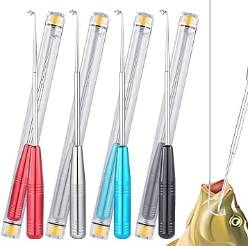 4PCS Fish Hook Remover Tool Stainless Steel Fishing Hook Remover, Quick Removal Extractor with Storage Tube, Essential Fishing Gear and Equipment for Anglers