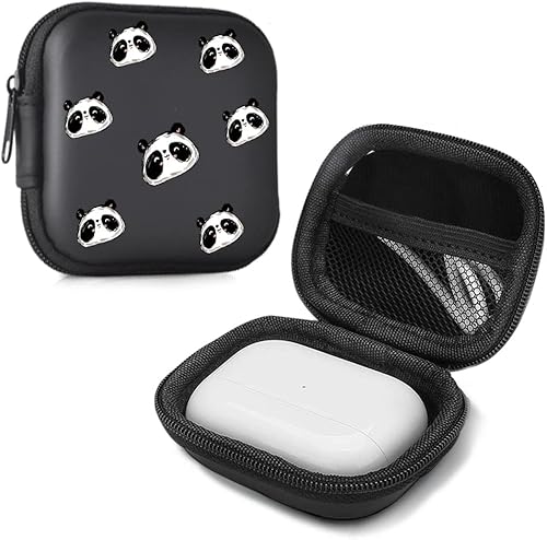 MAYCARI Estuche para auriculares para auriculares Duro Viaje Gadget Bolsa Panda Earbud Case Mini Bolsa de almacenamiento EVA