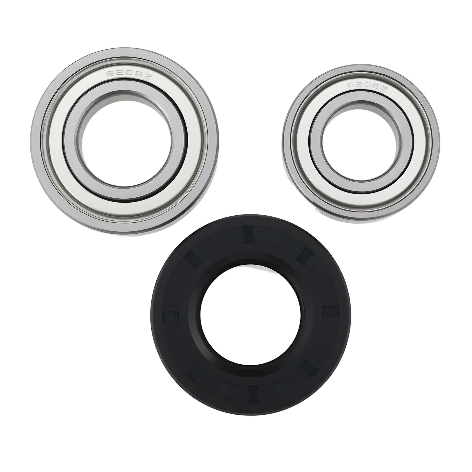 Briny River Washer Drum 6205 6206 Bearing And 35X65.55x10/12 Seal Kit Dc6200008a Compatible With Samsung Wd806p4sawq