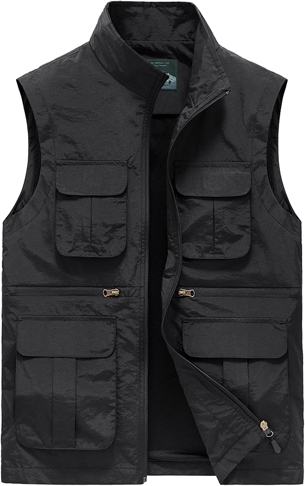 AIEOEMen's Outdoor Workout Vest Lightweight Travel Photo Vest Sleeveless Jacket with Pockets