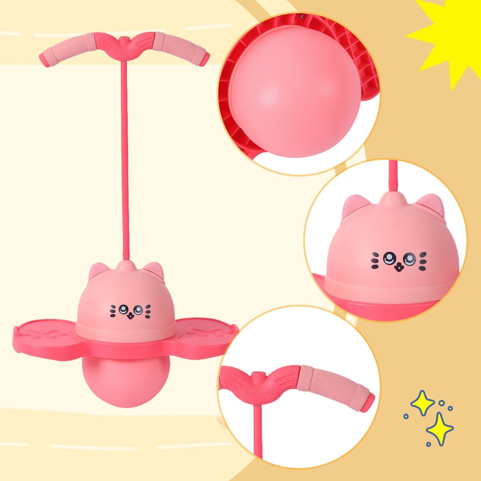 Ballon Sauteur Pogo, Ballon Rebondissant avec Poignée, équipement, Tremplin, Jouet de Hauteur pour L'entraînement Physique et La Remise en