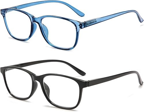 Miniatura 5 de AJYADO Gafas de lectura con bloqueo de luz azul, para lectura de computadora, aumento para mujeres y hombres, paquete de 2