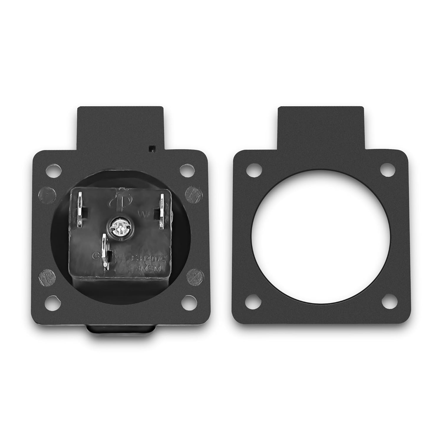 MEIRIYFA 20 Amp NEMA 5-20R Outlet AC Flanged 125 Volt ,2 Pole 3 Wire with Weatherproof Cover Power Outlet Outdoor Household Receptacle Socket