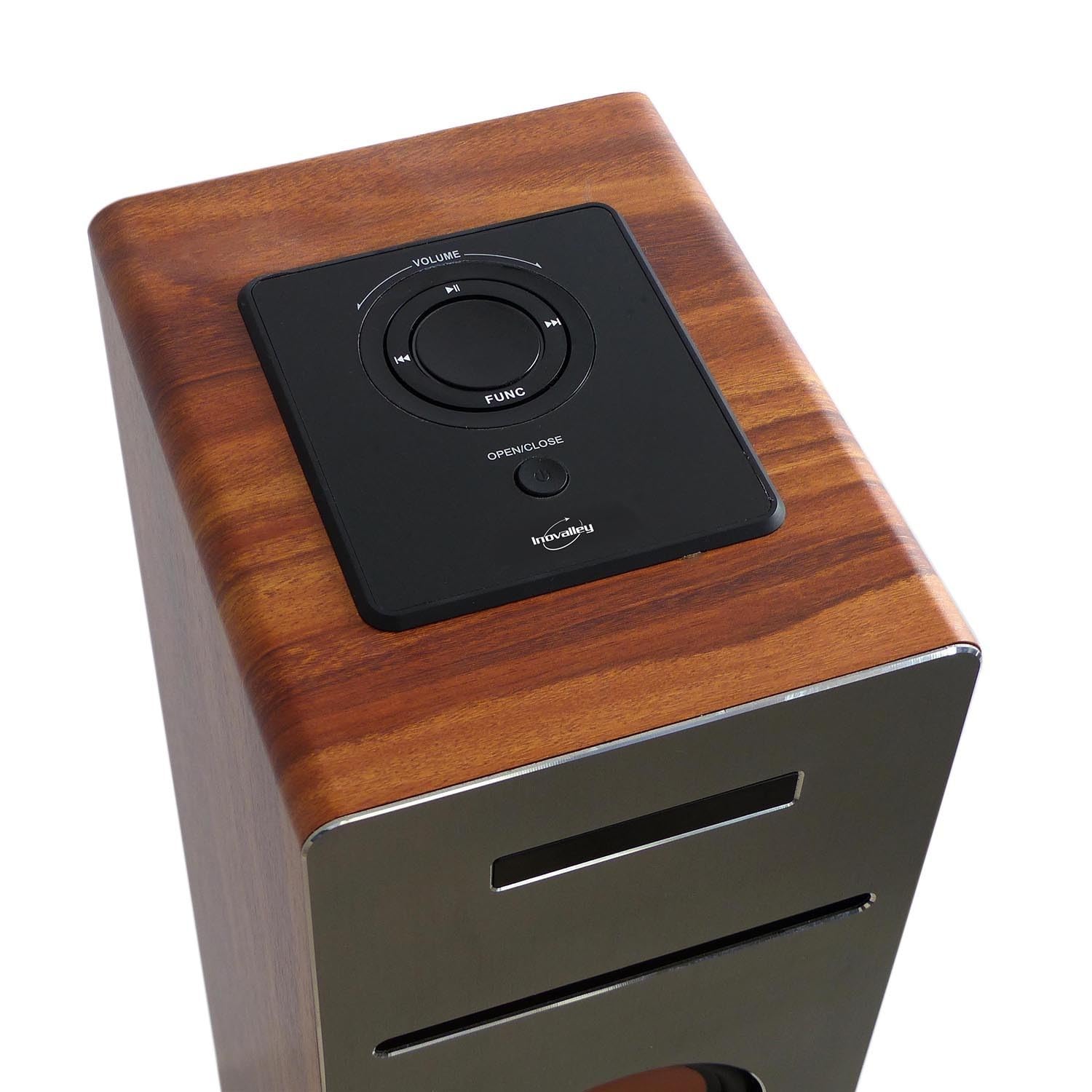 Tour de son finition Bois avec lecteur CD, Bluetooth, FM et USB, 100W + télécommande