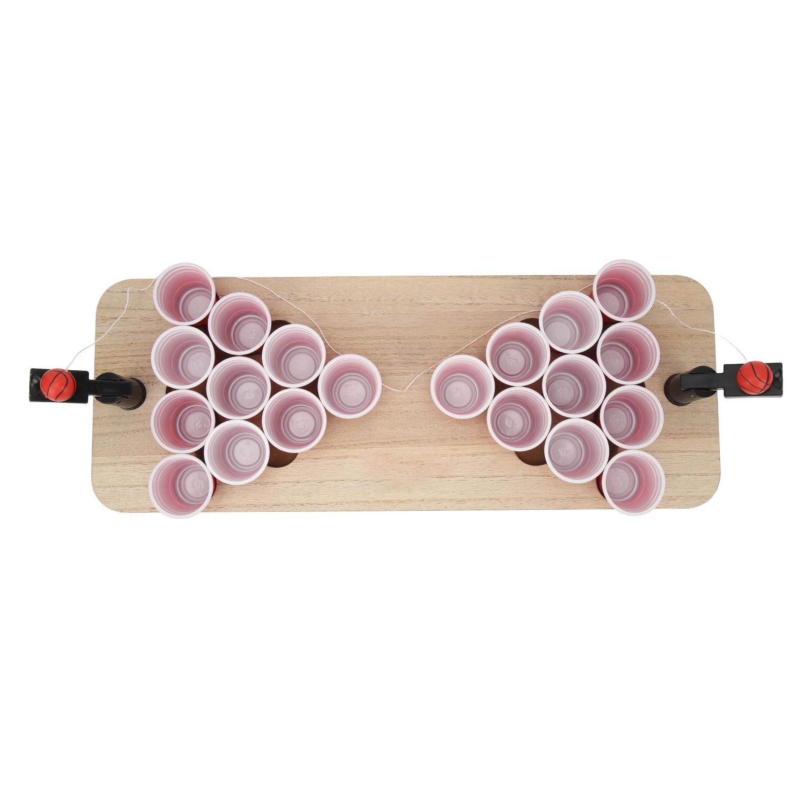 Gioco da Tavolo Beer Pong, Gioco Compatto per Bere Beer Pong Divertente Sicuro e Durevole in Legno di Pino e Plastica per la Festa