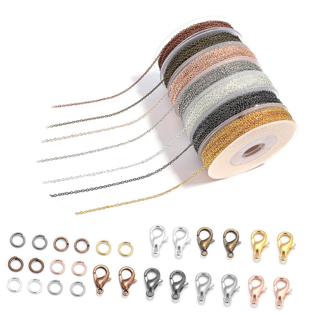 Chaîne pour fabrication bijoux colorée pour créer vos propres bracelets de vacances tendance