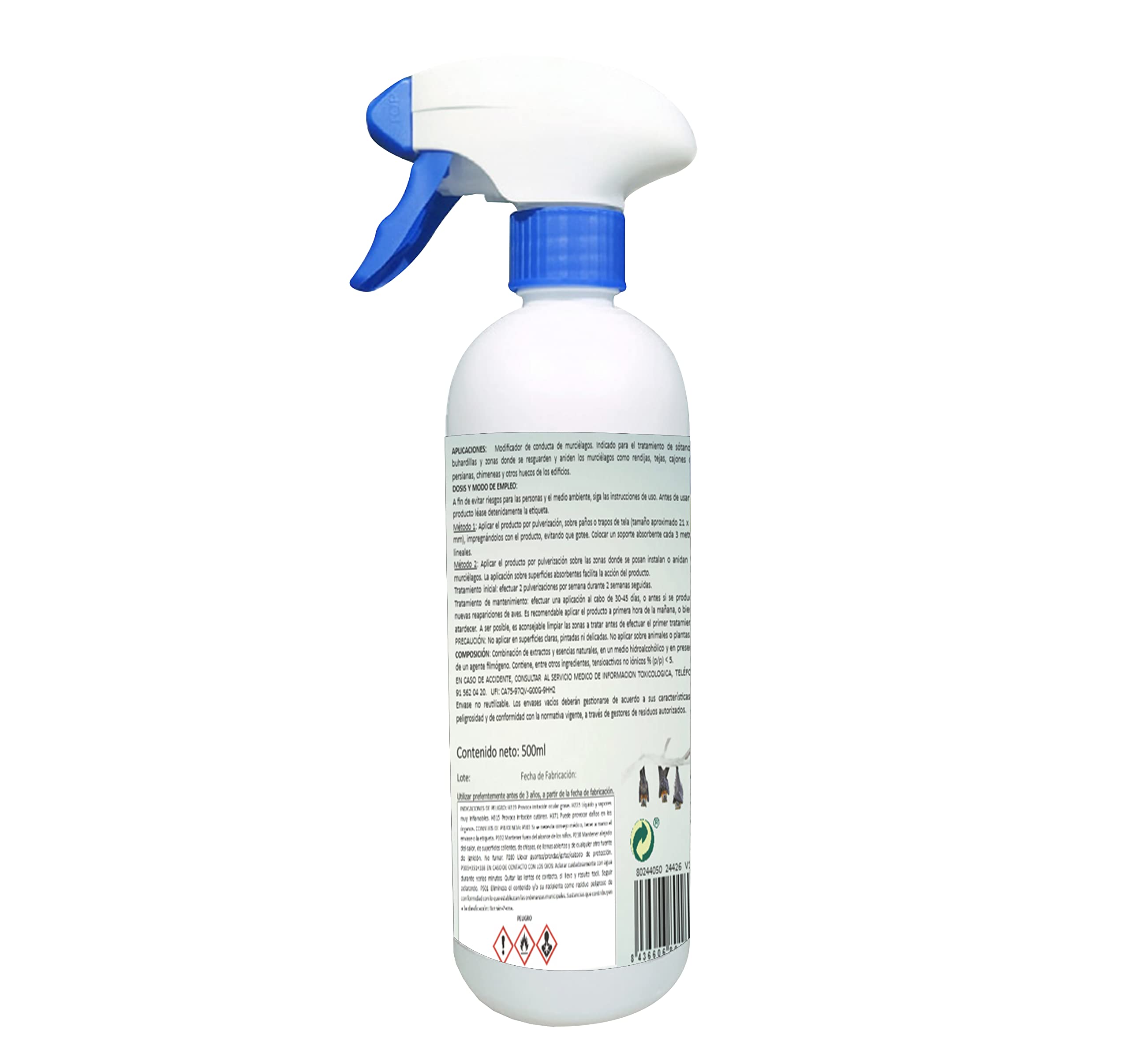 Batstop | Repelente líquido de murciélagos en Spray | Tejas, tejados, persianas, desvanes, rendijas