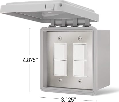 Infratech Dual Duplex Stack Switch, Surface Mount Control W/Weatherproof Cover, 14-4325