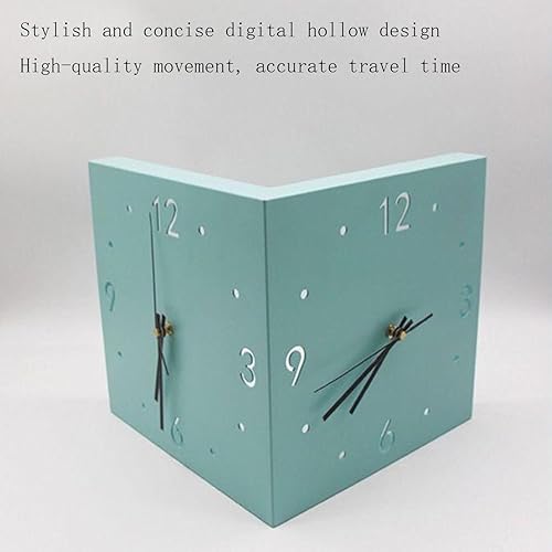 Miniatura 7 de KYOFIS Reloj de pared Corne de doble cara, reloj de pared de esquina luminoso con sensor con escala numeral, funciona con pilas, reloj de pared