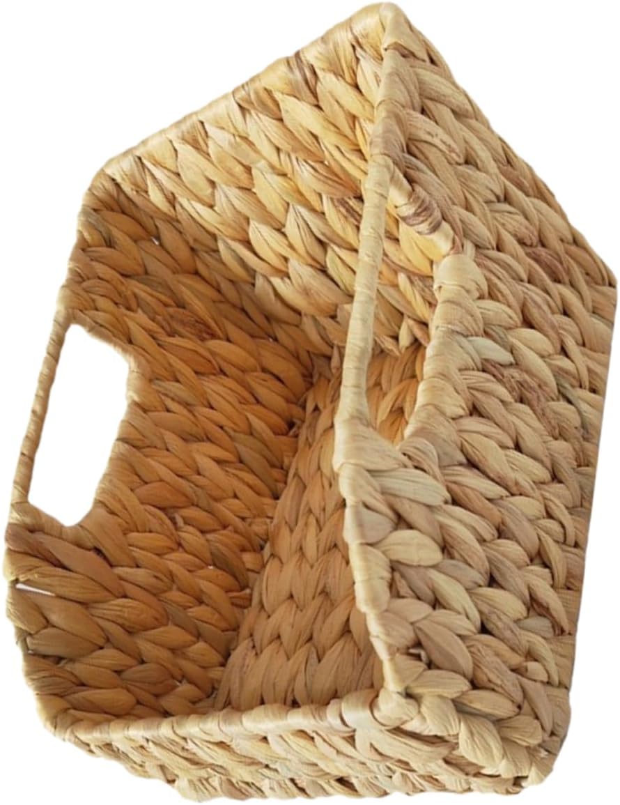 Hyacinth Storage Baskets Woven Basket Organizer Rustic Style Sundries Holder