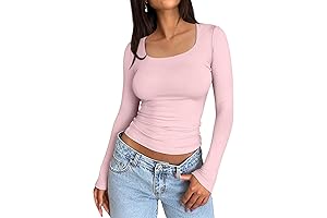 Trendy Crop Long Sleeve Shirt in Delicate Pink