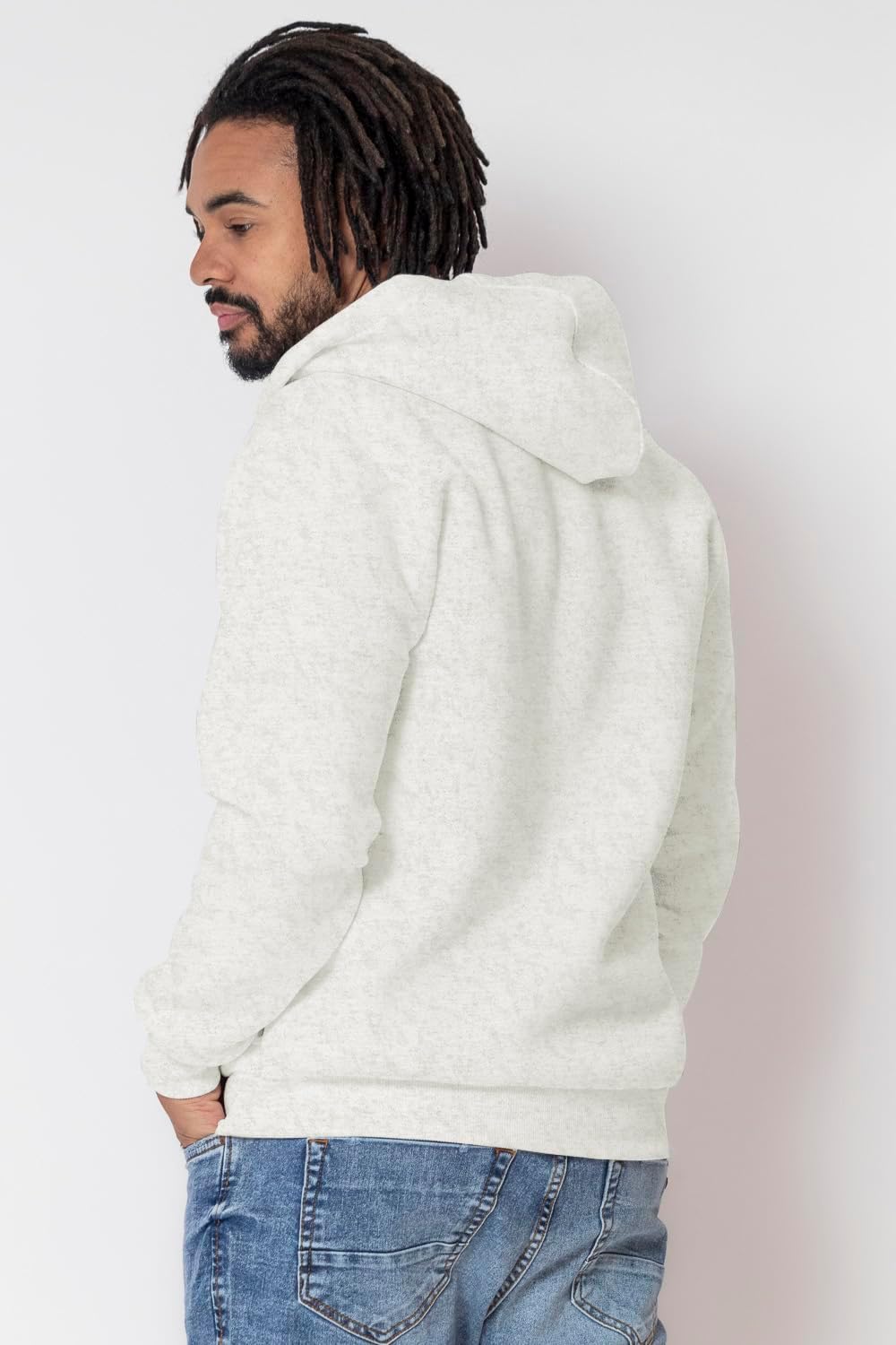 Men's Hoodie with Pockets, Soft Fleece Zip Up Warm Sweatshirt for Daily Casual Street Wear - Image 3