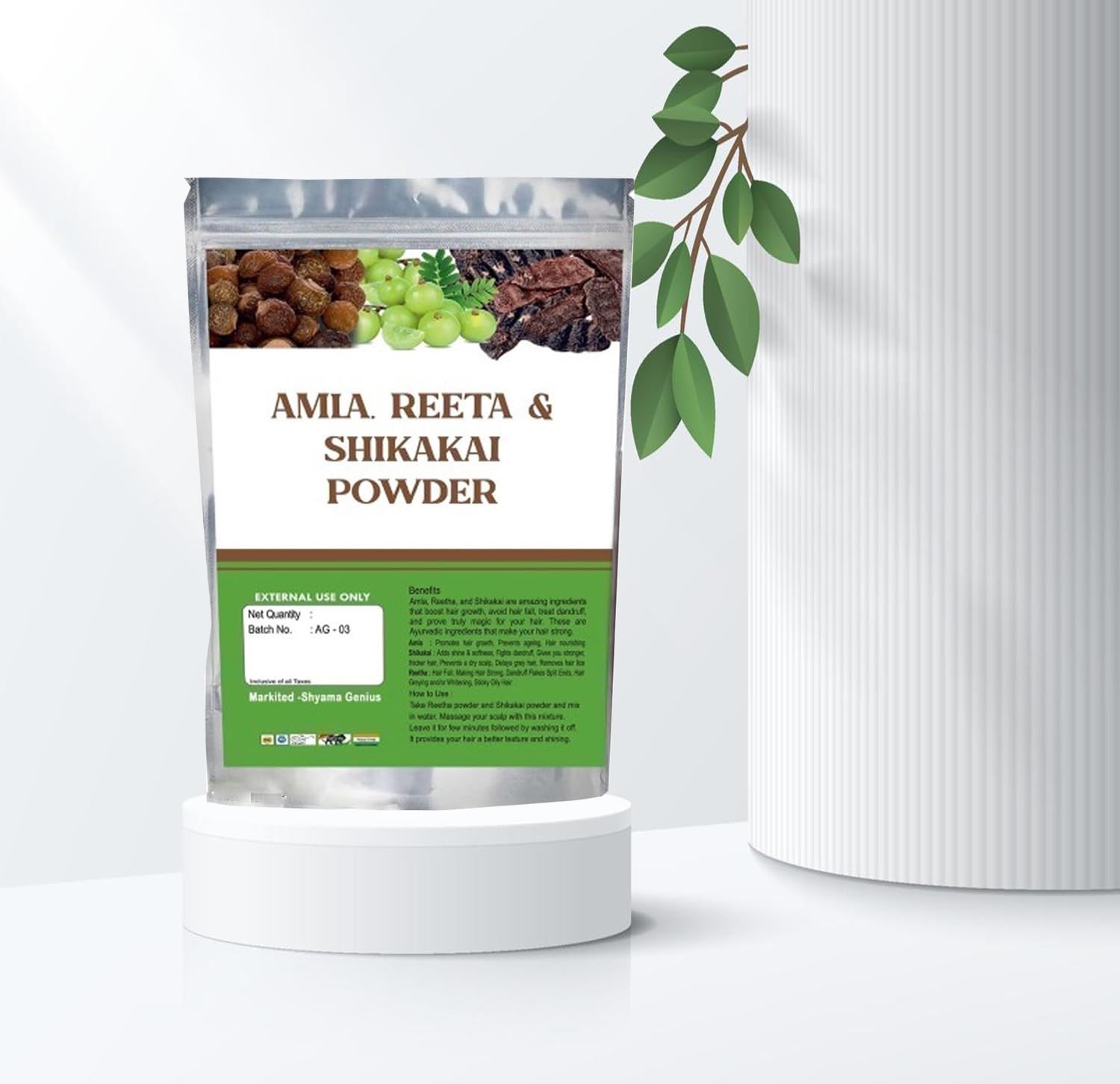 Hair Health Stronger Amla, Reetha, Shikakai powder for Makes the Soft and Shiny Natural Cleanser Hair Regrowth Reduces Dandruff-picture-38