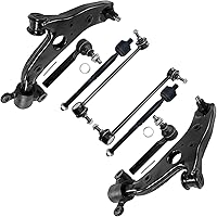 Vista 1539 de Detroit Axle - Kit de suspensión frontal de 8 piezas para Dodge Journey 2009-2015, 2 brazos de control inferiores, 2 rótulas, 2 varillas