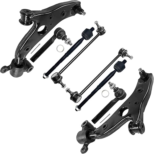 Miniatura 1510 de Detroit Axle - Kit de brazos de control de extremo delantero RWD para Dodge Ram 03-06 2500 3500, 2 brazos de control superior con rótula 2 varillas