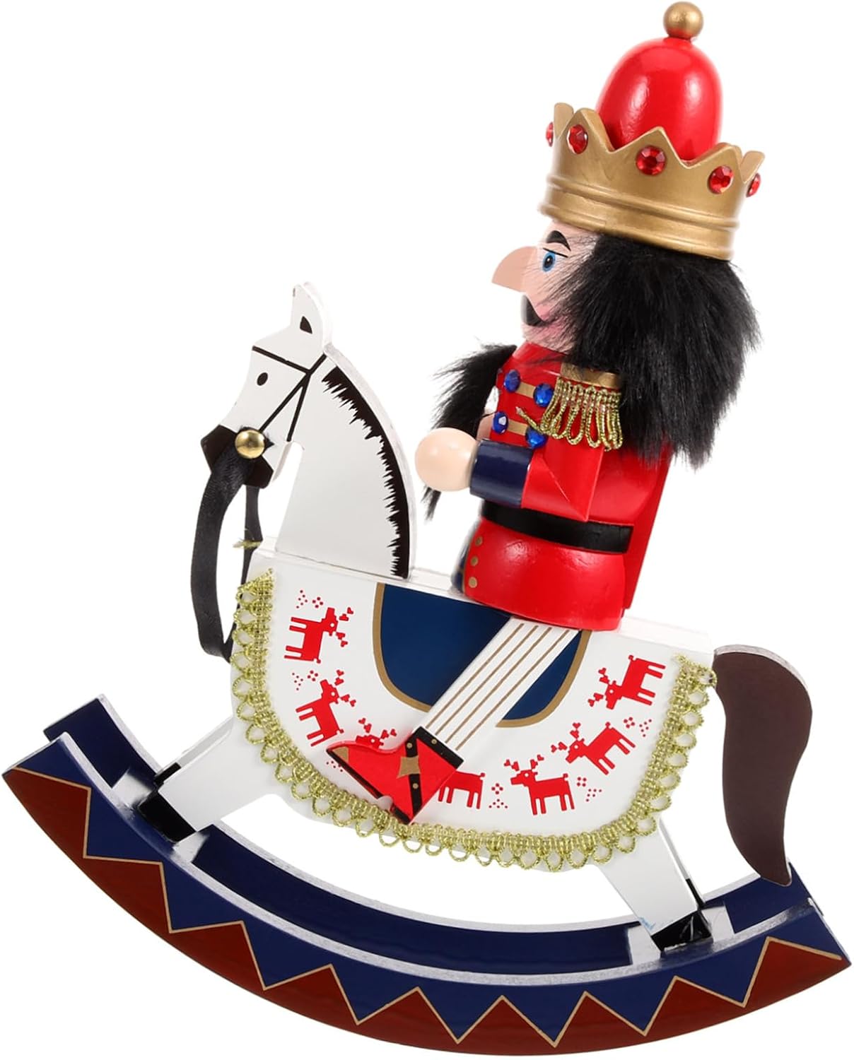 Wooden Nutcracker Soldier Figurine Decorative Craft for Christmas Desktop Display Festive Nutcracker Puppet Collectible to Enhance Holiday Home Atmosphere and Elegant Seasonal