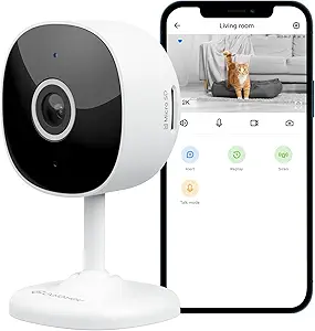 WiFi Camera 2K, Galayou Indoor Home Security Cameras for Baby/Elder/Dog/Pet Camera with Phone app,24/7 SD Card Storage,Wor...