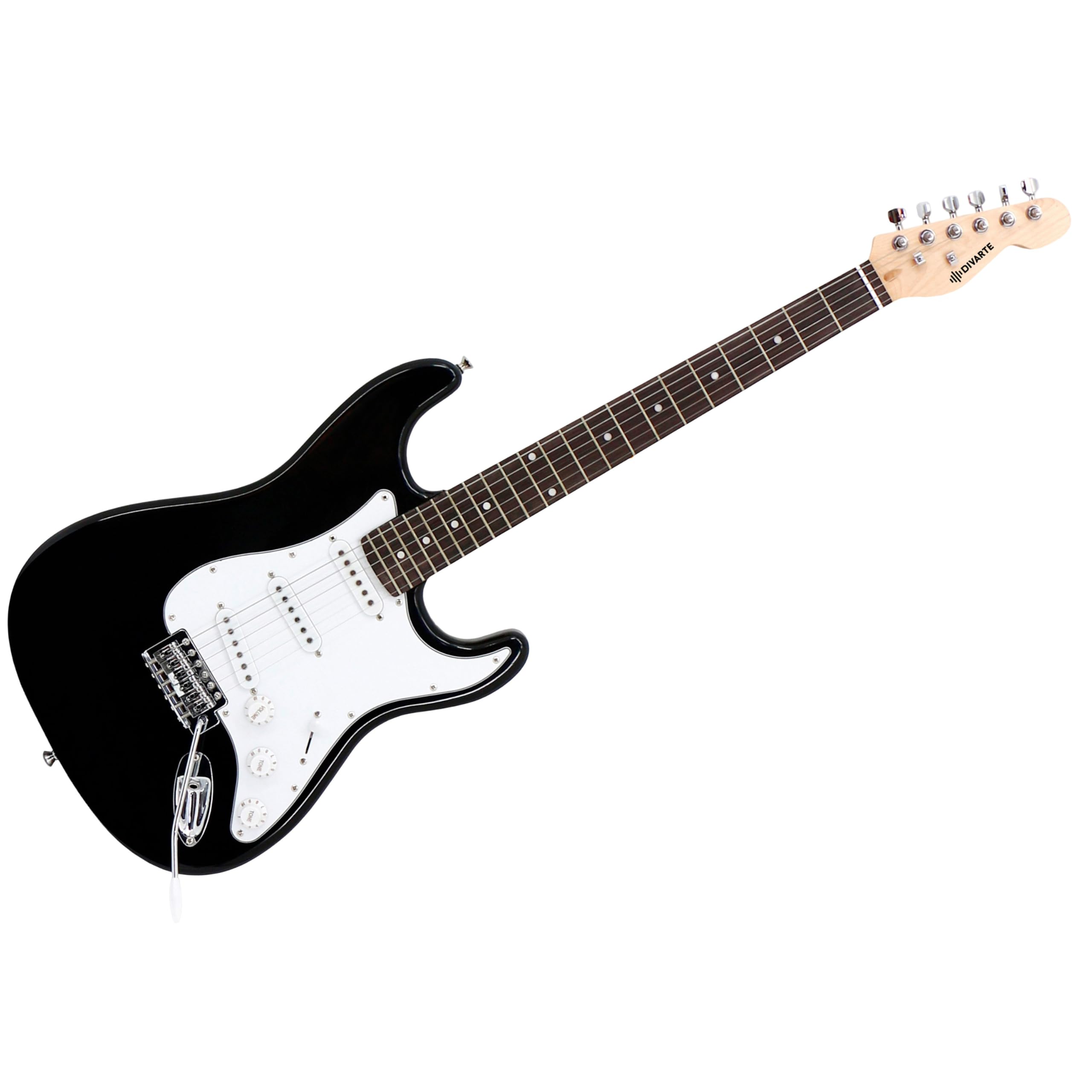 Pack Guitare Électrique ST 4/4 Black + Ampli guitare GA-20 20W, Housse, Sangle, Accordeur, Médiators, Câble, Cordes – Kit Débutant Adulte et Adolescent Rock, Pop, Blues