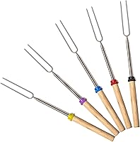 Vista 1 de MalloMe - Palos para s'mores para hoguera - Accesorios para palos de malvavisco para asar en hoguera, kit de s'mores - Pinchos para s'mores y perros
