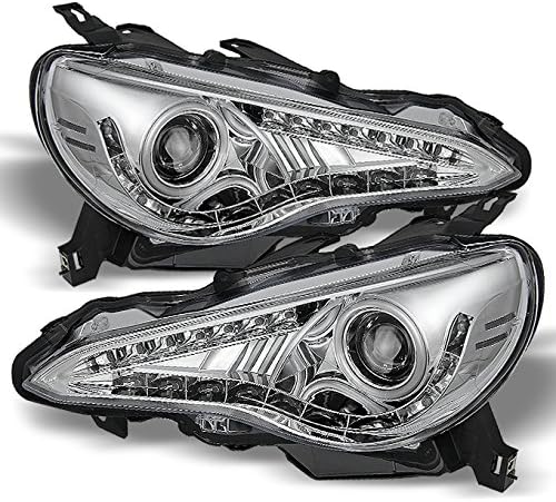 AKKON - For 2013-2020 BRZ/FR-S / 86 Chrome Bezel DRL Daylight LED Strip Design HID Type Projector Headlights
