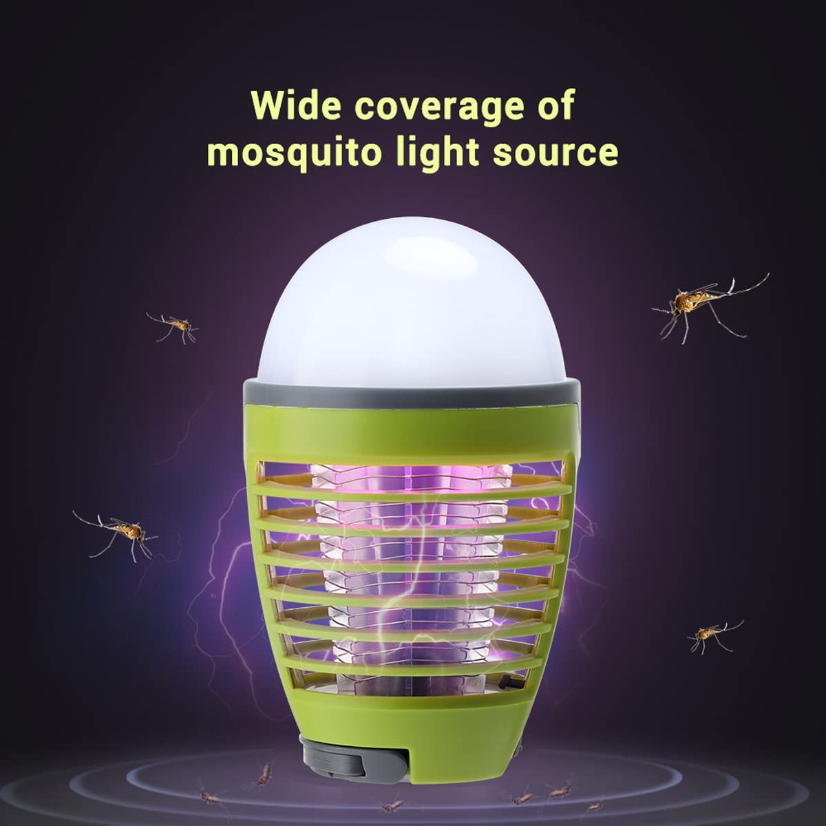 TEmkin Lampe de Camping Anti-Moustique 2 en 1, Anti-Mouches sans Fil Rechargeable avec câble USB, Lampe Anti-Moustique de Camping étanche pour la randonnée en Plein air