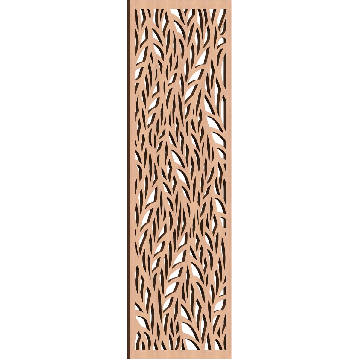 Ortonville Decorative Pierced Fretwork Wood Wall Panels, 17 3/8"W x 44 3/8"H x 3/8"T, Alder