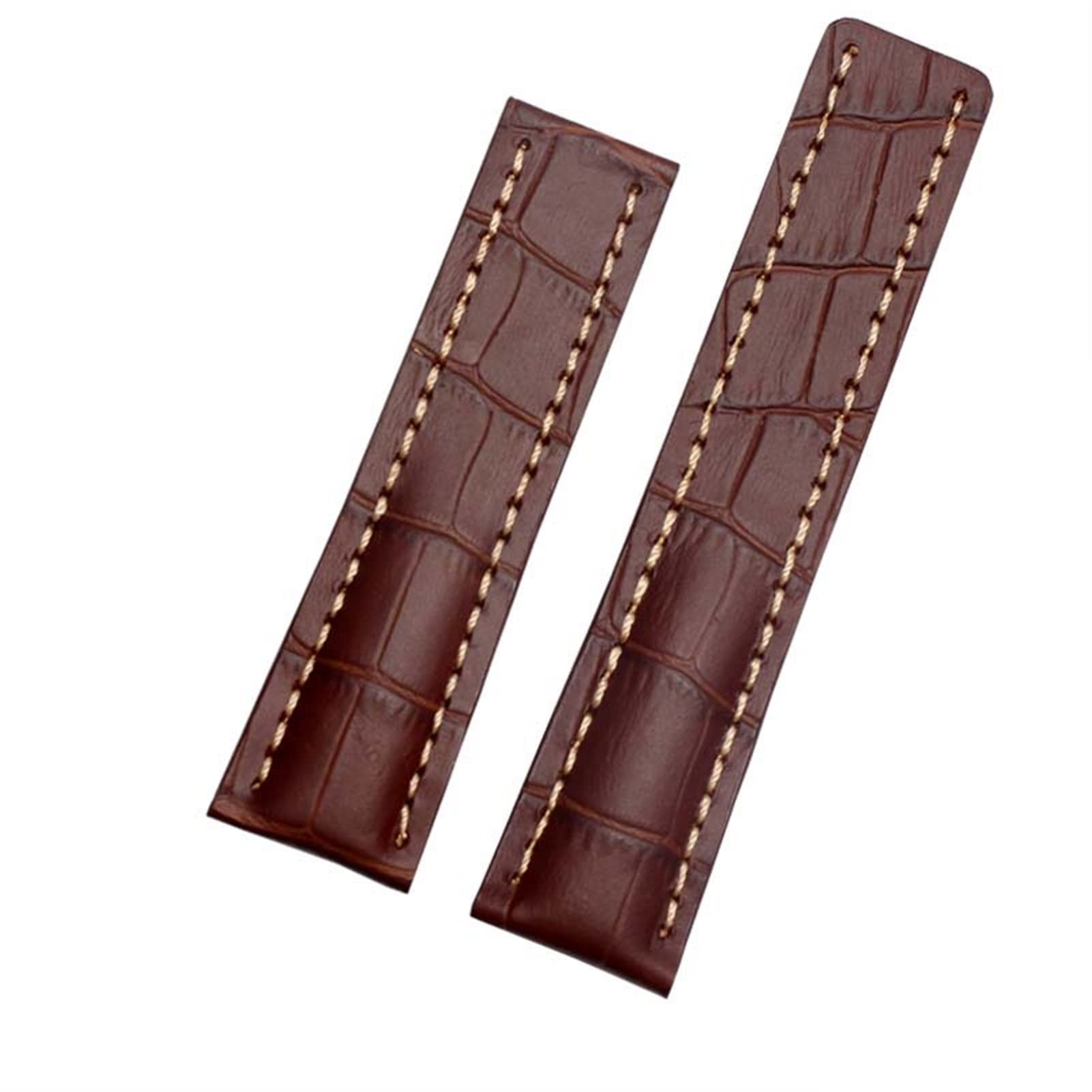 Bracelet en cuir véritable pour montre Breitling Bracelet en cuir de vache avec boucle déployante 22 mm 24 mm