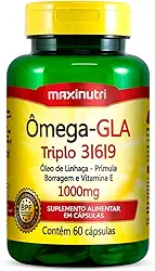 Ômega GLA Triplo 3/6/9 (Linhaça/Prímula/Borragem/Vit.E) - 60 Cáps., Maxinutri