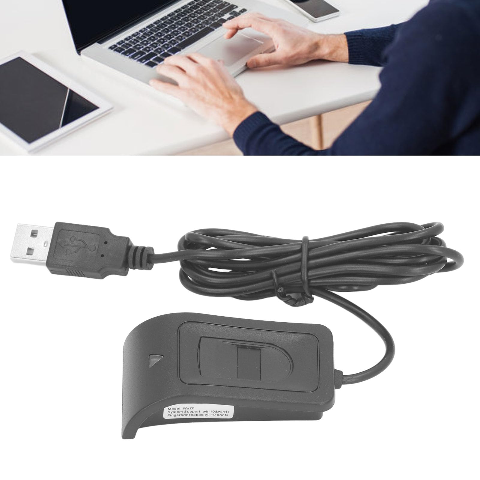 Scanner di Impronte Digitali, Collegamento Cavo USB DC5V Lettore di Impronte Digitali Biometrico per 10 32 64 Bit per Residenza