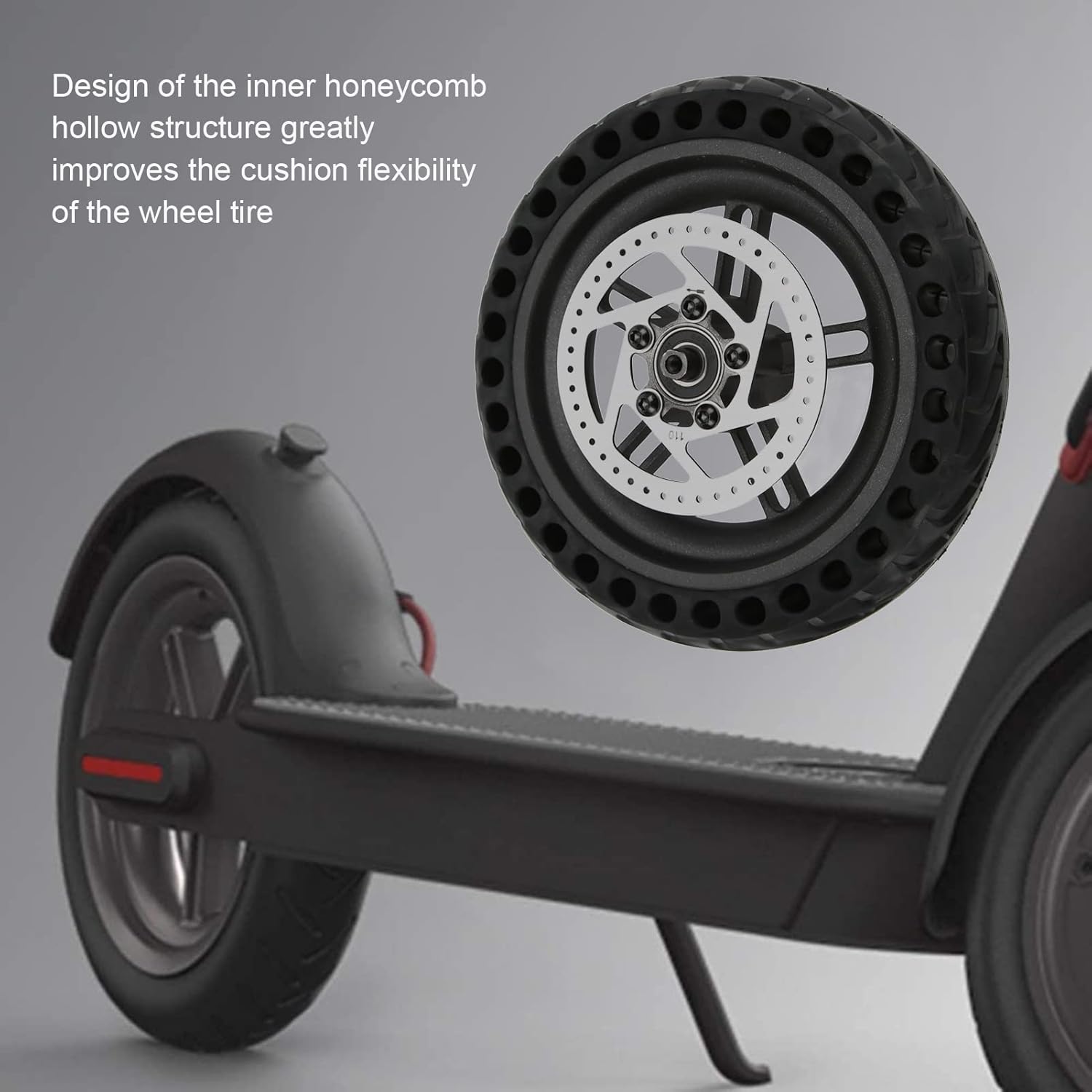 M365 scooter rear tire set, 8.5 inch, electric scooter rear tire kit, with wheel hub disc brake set for M365