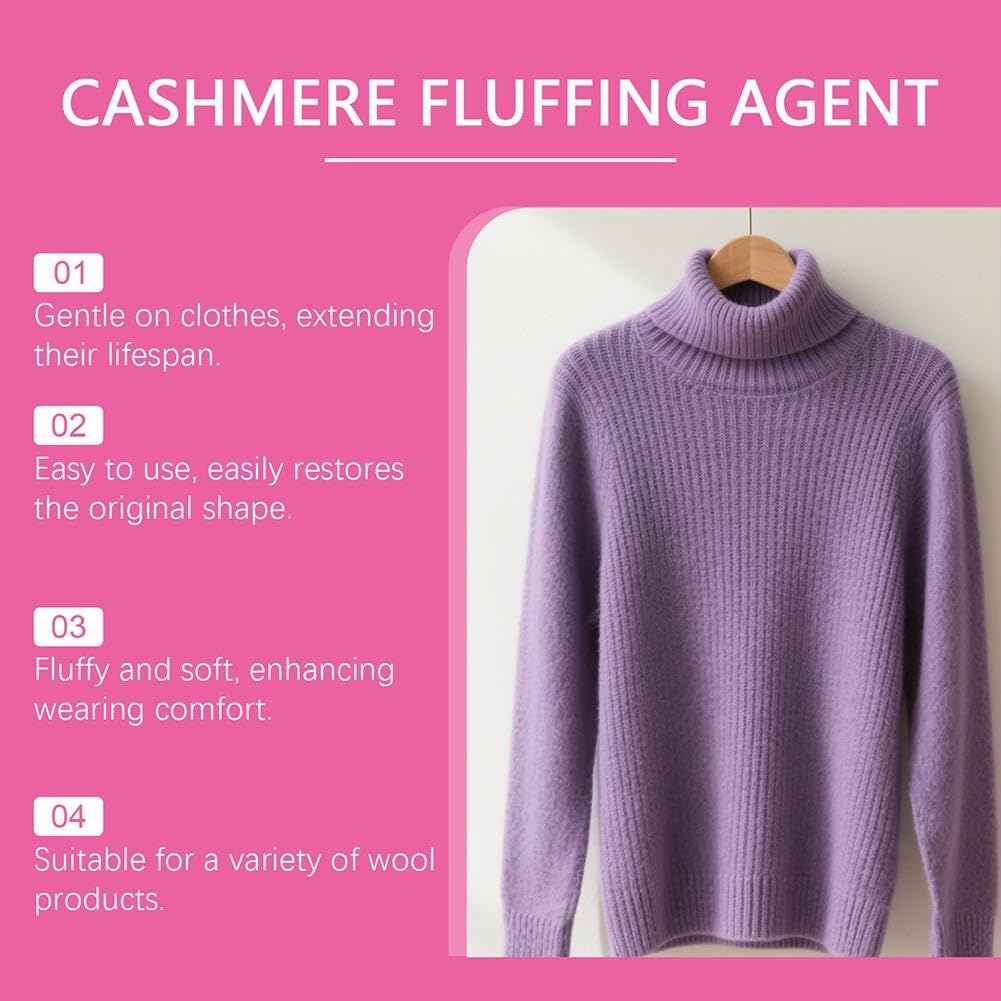 Wool Sweater Shrinkage Repair Solution – 100ml Fabric Restorer for Wool & Cashmere, Helps Restore Shape and Softness for Sweaters, Scarves, Hats, Gentle Fiber Nourishing Treatment - Image 7