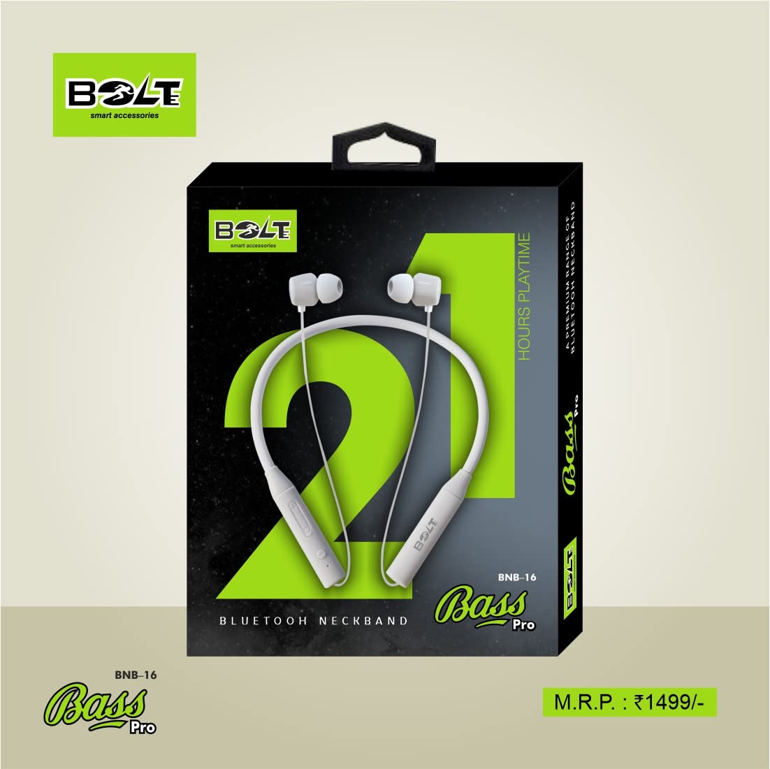 BOLTE BNB-16 Wireless/Bluetooth Neckband Bass Pro, 21 Hours Play time,  Built-in MIC | Gray : Amazon.in: Musical Instruments