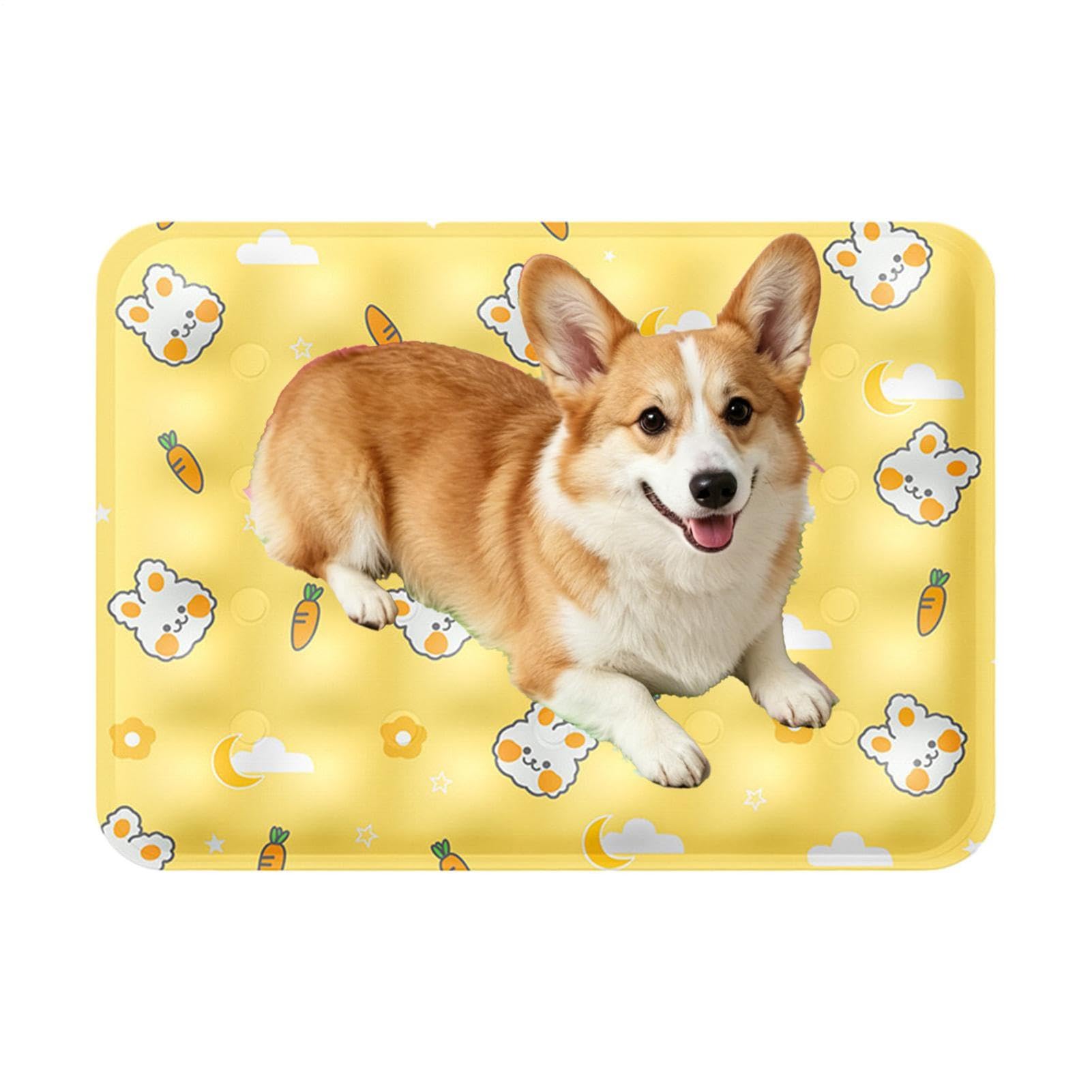 Tapis rafraîchissant pour chiens coussin respirant bleu pliable pour niche et canapé