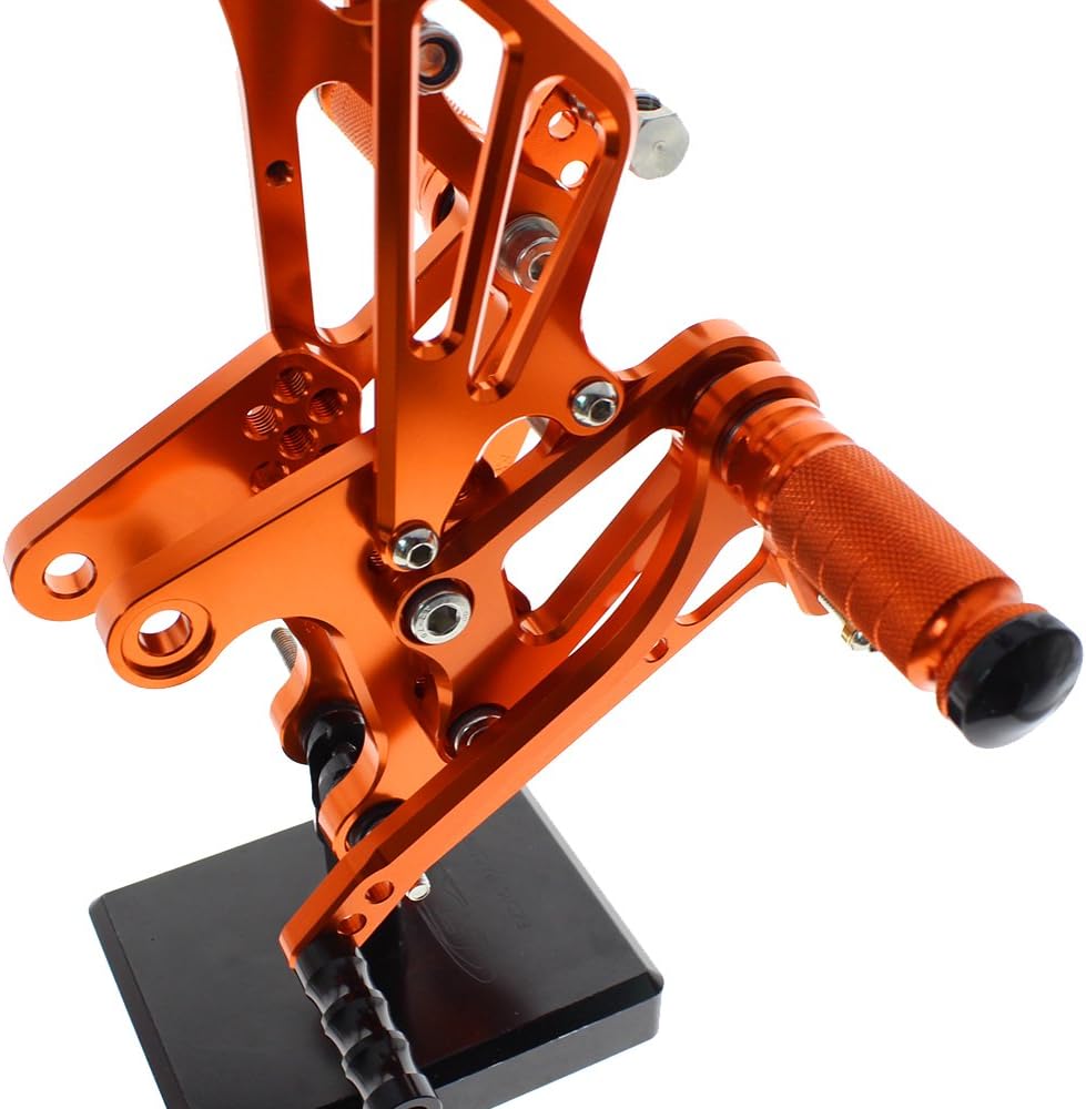 Krace Motorcycle Rearsets Foot Pegs Rear Set Footrests Brake Shift Pedals Fully Adjustable Foot Boards Fit For Kawasaki Ninja ZX6R ZX636 2005 2006 2007 2008