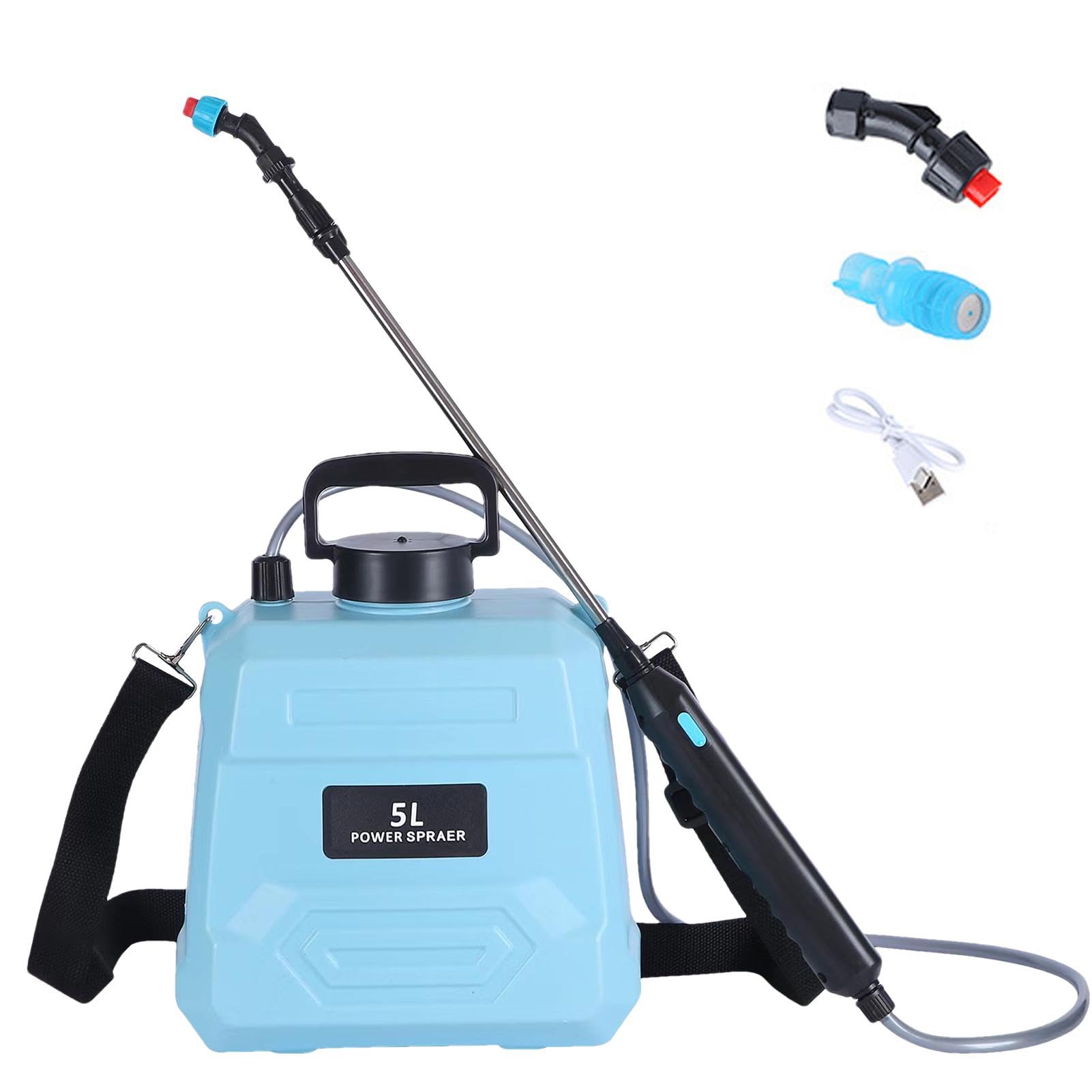 Pulverizador A Batería De 5 Litros: Pulverizador Eléctrico Mejorado Con 3