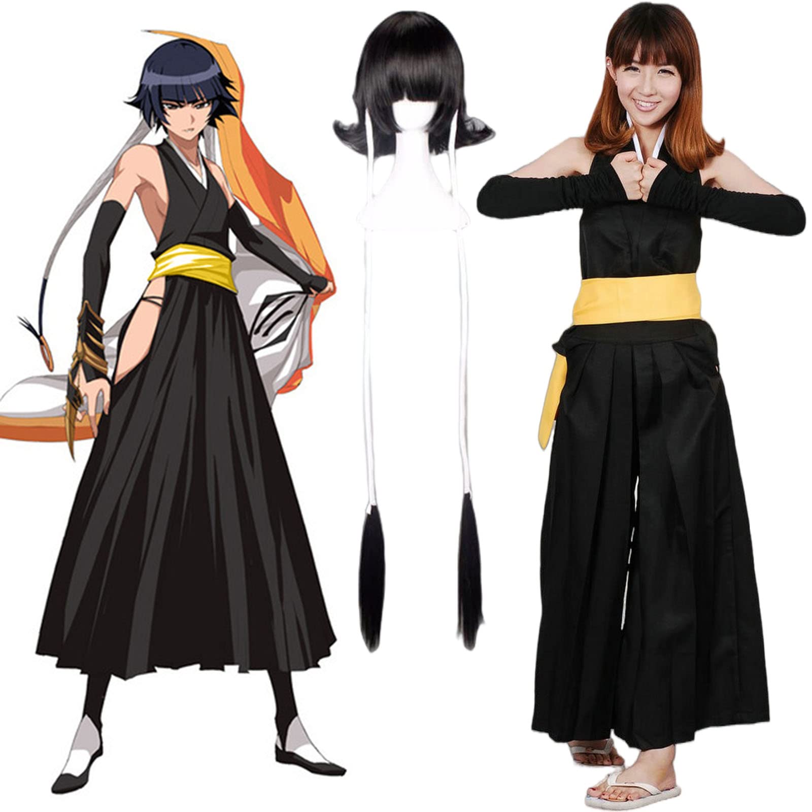 BLEACH 砕蜂 コスプレ衣装 ウィッグ 武器付き フルセット Amazon.co.jp: BLEACH 千年血戦篇周辺 ソイフォン コスプレ衣装