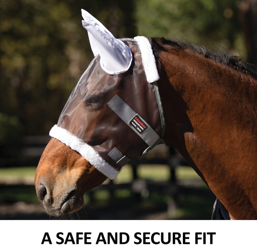 Schneiders Mosquito Mesh II Fly Horse Masks | Insect Protection & UV Shield | Breathable 350D Mesh | Contoured Fit | Safety Reflective Trim
