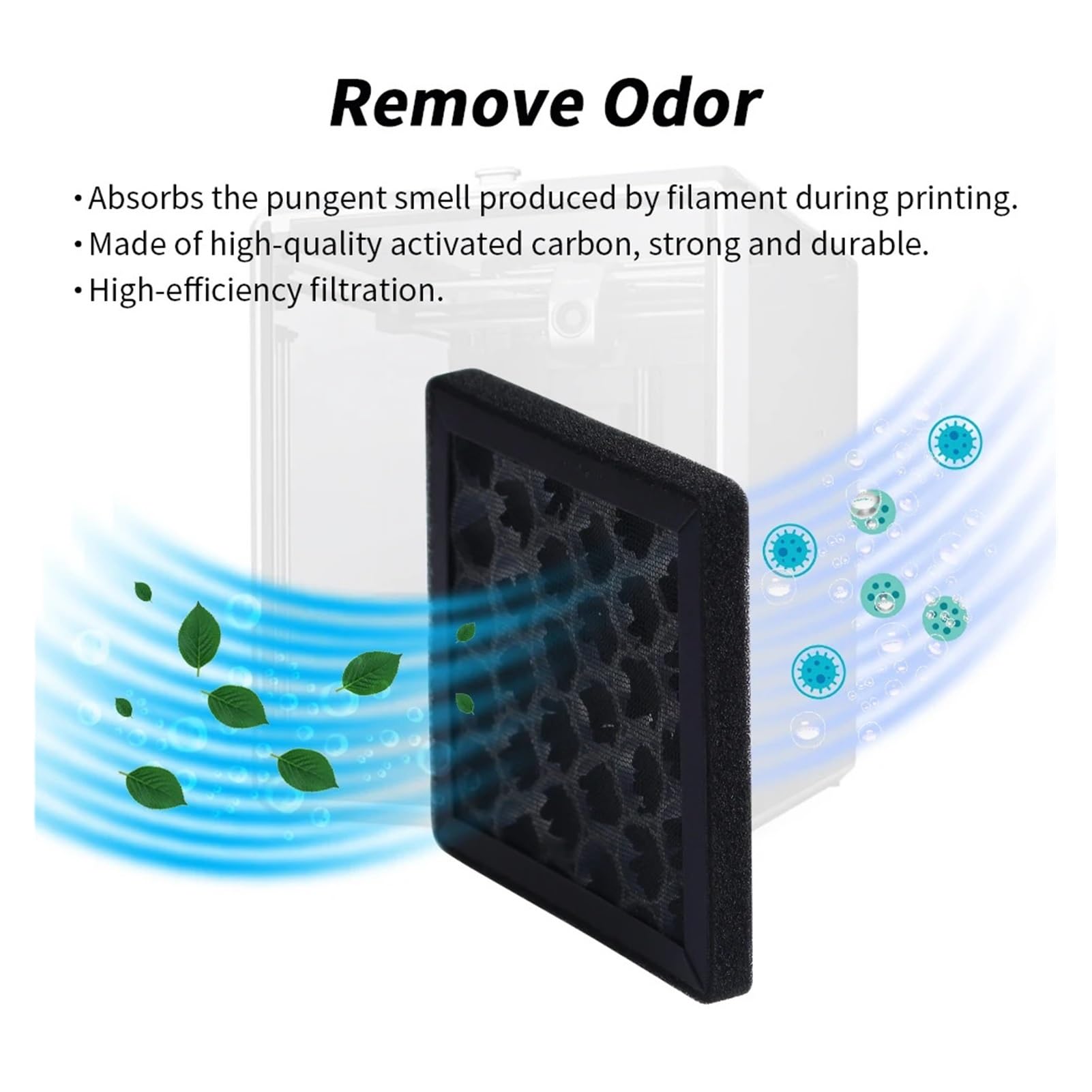 Filtre à air à Charbon Actif de Remplacement for imprimante 3D(5pcs)