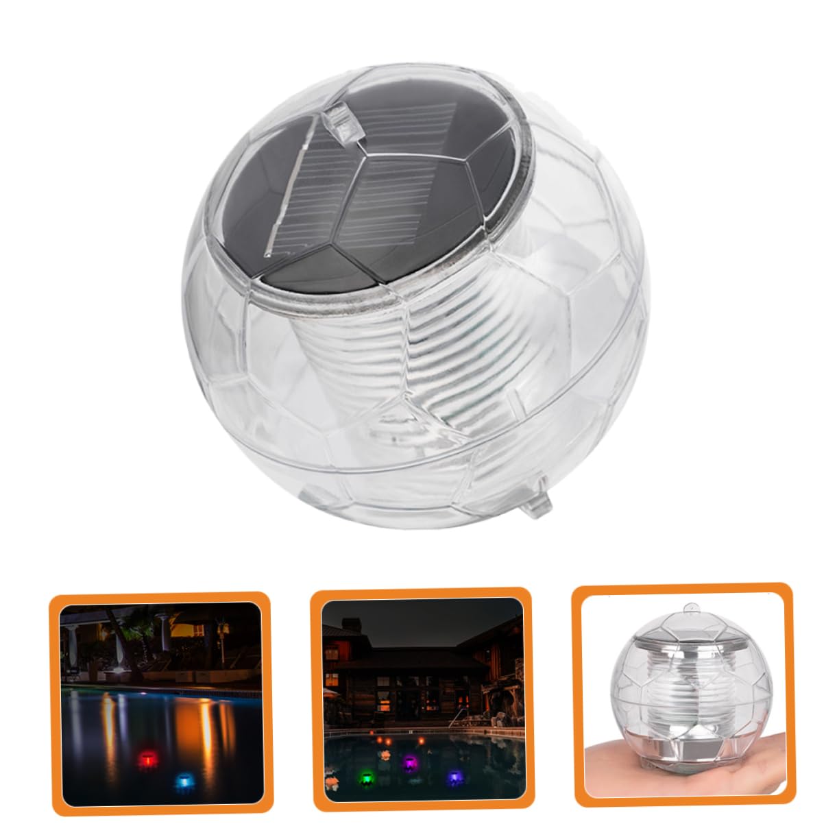 SUPVOX 3piezas Luz Flotante Solar Para Piscina Decoración Led Para Estanques y Solar Automática y Exteriores