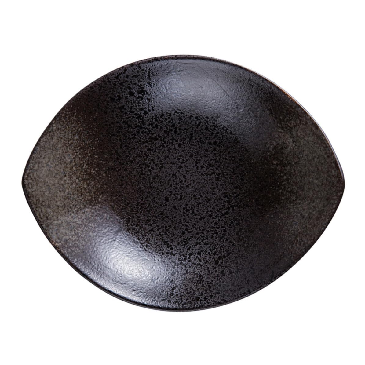 HEALLILY Plato de Cerámica Negro para Servir Carne y Platos | Uso Multifuncional, Apto para Restaurantes y Bodas, Acabado que No se Decolora