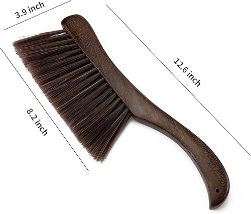 Miniatura 5 de Hand Broom Dusting Brush, Soft Bristle with Long Wooden Handle for Cleaning Couch Furniture Bed Sofa Clothes Car (Bend Handle)