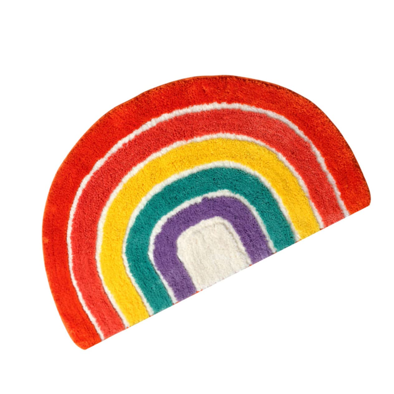 Tapis de bain antidérapant arc-en-ciel pour un réveil joyeux