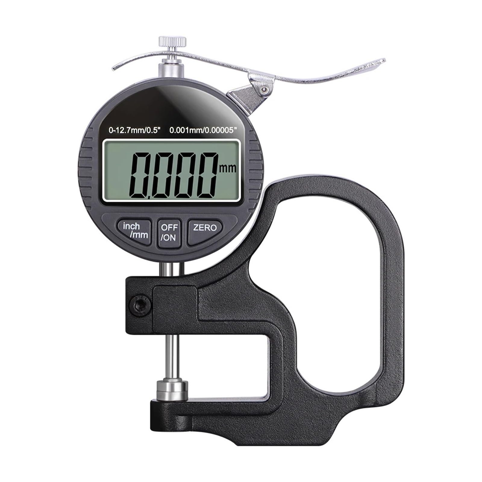 Medidor de espesor digital, Medidor de espesor electrónico 12,7 mm (0,01/0,001 mm), calibrador digital, micrómetro preciso, medidor, herramienta medición alta precisión,Industrial(0.001mm)