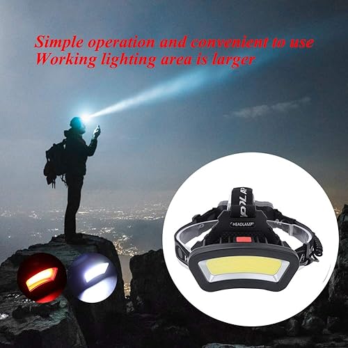 Miniatura 4 de Topyond Linterna frontal recargable versátil, luz de trabajo de inundación LED, lámpara de cabeza multifuncional para acampar y pesca al aire libre,