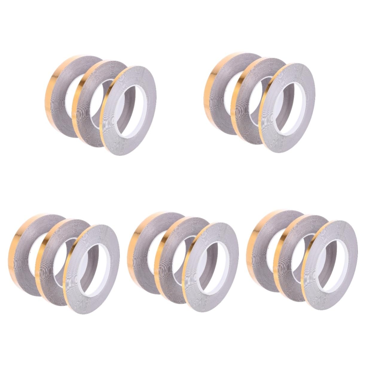 VILLCASE 5 Series Adhesivos Para Juntas De Suelo Pegajoso Papel Pintado Sellador Decoración Cazador De Focas Piso Dispensador De Cinta Adhesiva Doble Golden De Polivinilo 3 Rollos*5