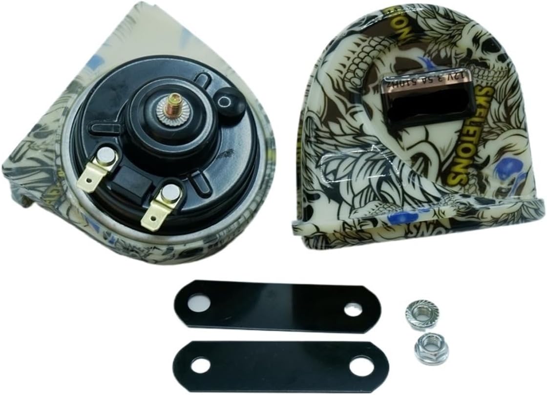 New 12V Car Mini Snail Horn 300Db Waterproof High And Low Bass Universal Whistle Electric High Decibel