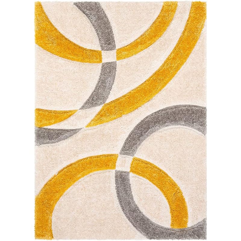 Image of Shaggy Area Rug - Extra Plush Luxury Carpet, Super Soft & Cozy Feel| Perfect for Living Room, Bedroom, and Stylish Home Decor- Yellow (3 x 5 ft)