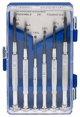 Diy Crafts 13057 India 302707174108 Micro Precision Screwdriver Set for Jewelry, Watch Repair, Multicolor, 6 Piece